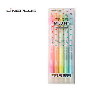 Lineplus 마일드핏트윈 5색 형광펜 세트